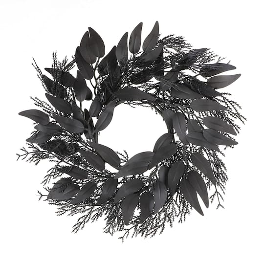 5ft. Black Cedar & Leaves Coiled Garland by Ashland®